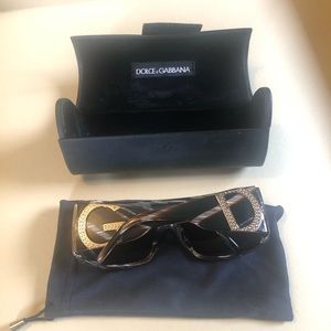 D & G tortoise shell sunglasses unisex with case & dust bag - all authentic EUC